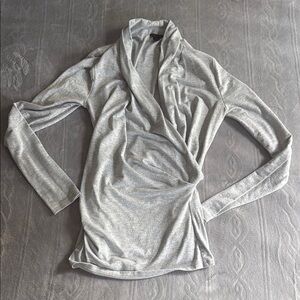 Ann Taylor Metallic Silver Blouse